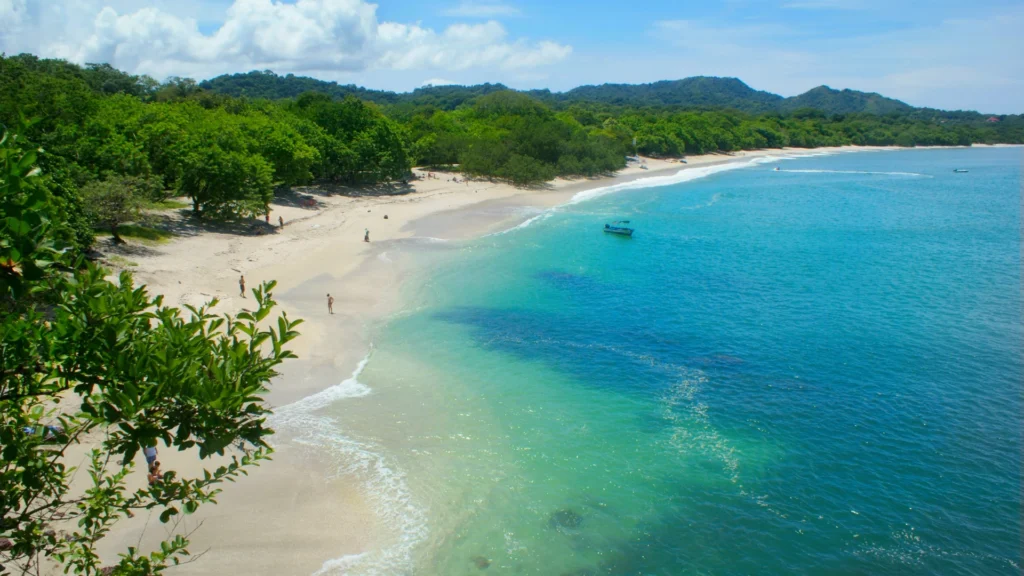 Tropical beach with turquoise water in Guanacaste Costa Rica