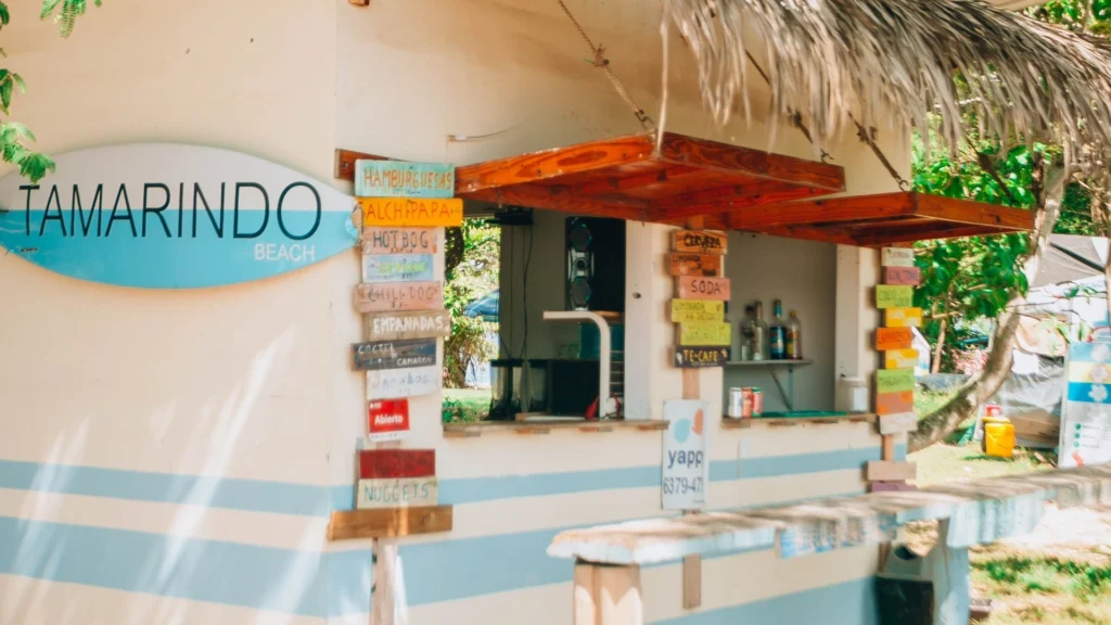 Colorful local business scene in Tamarindo Costa Rica